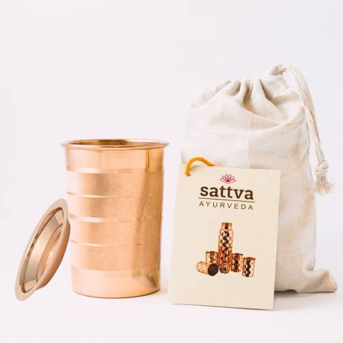 Miedziany kubek W PASKI 350ml sattva AYURVEDA