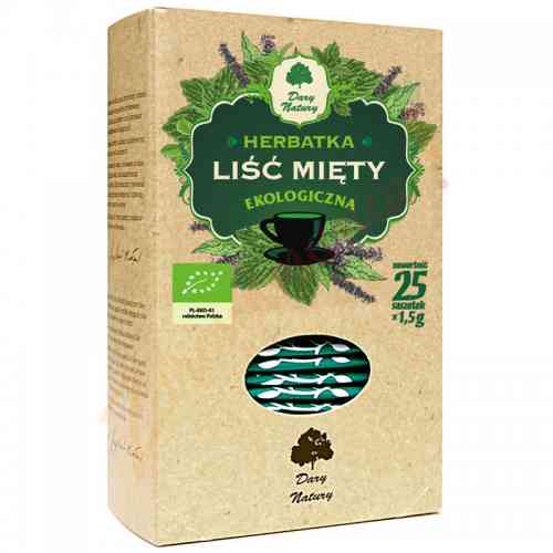 Herbata miętowa (liść mięty) ekologicza 25x1,5g Dary Natury