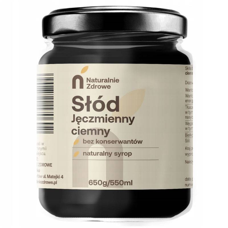 Słód jęczmienny ciemny 650g/550 ml Naturalnie zdrowe