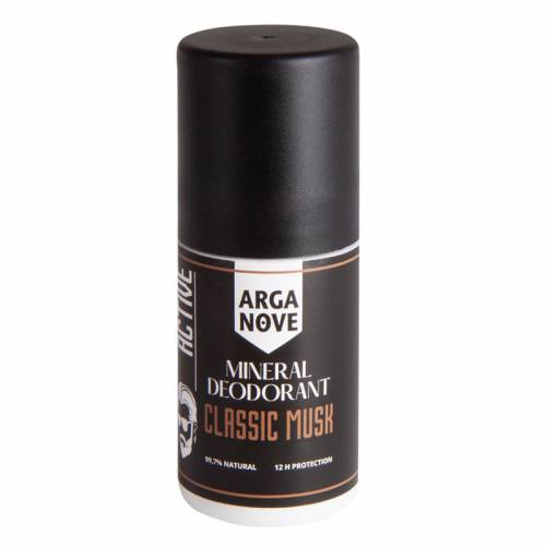 Naturalny dezodorant mineralny klasyczne piżmo z olejem arganowym 50ml rollon Arganove