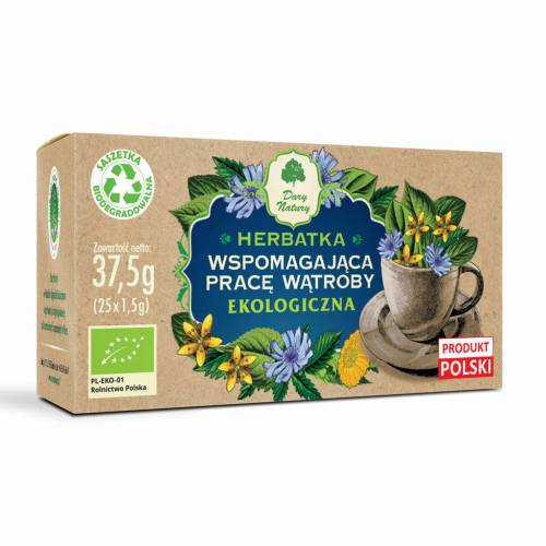 Herbata wspomagająca pracę wątroby 25x1,5g Dary Natury