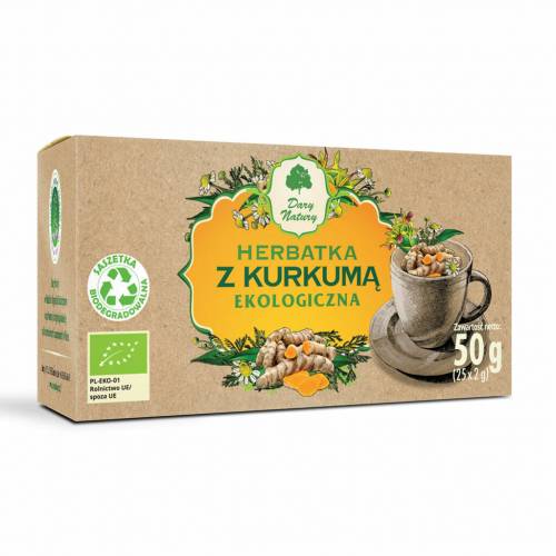 Ekologiczna herbata z kurkumą 25x2g Dary Natury