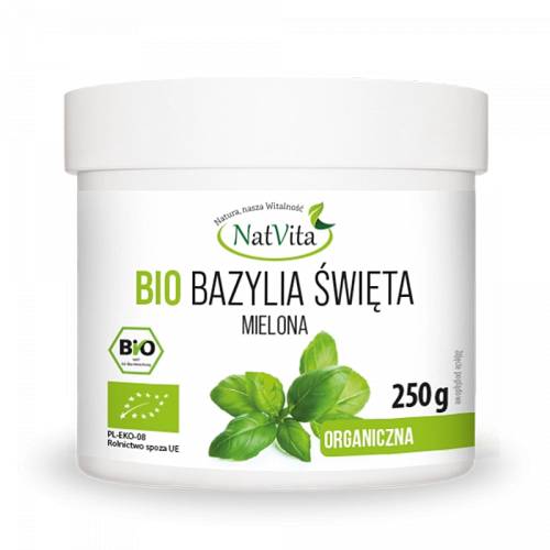 Bazylia Święta BIO mielona 250g NatVita