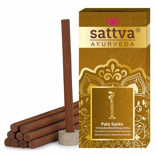 Naturalne kadzidła słupkowe PALO SANTO 20g (10 sztuk) sattva AYURVEDA