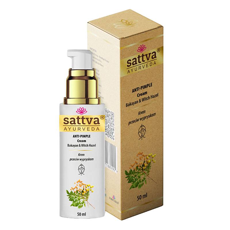 Krem przeciw wypryskom z bakajanem i oczarem wirginijskim 50ml sattva AYURVEDA