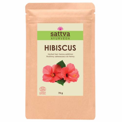 Roślinny zakwaszacz do henny HIBISCUS w proszku 70g sattva AYURVEDA