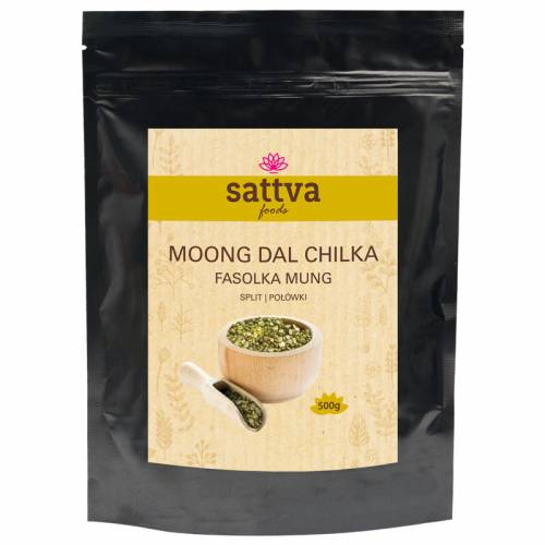 Fasola Mung połówki MOONG DAL CHILKA 500g sattva AYURVEDA