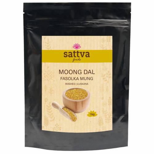 Fasola Mung łuskana MOONG DAL YELLOW 1kg sattva AYURVEDA