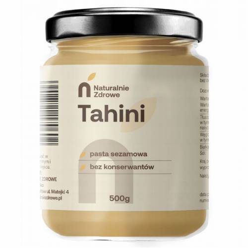 Pasta sezamowa TAHINI 500g Naturalnie Zdrowe