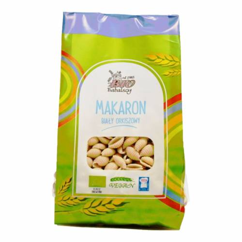 Ekologiczny makaron orkiszowy MUSZELKI 400g BIO Babalscy