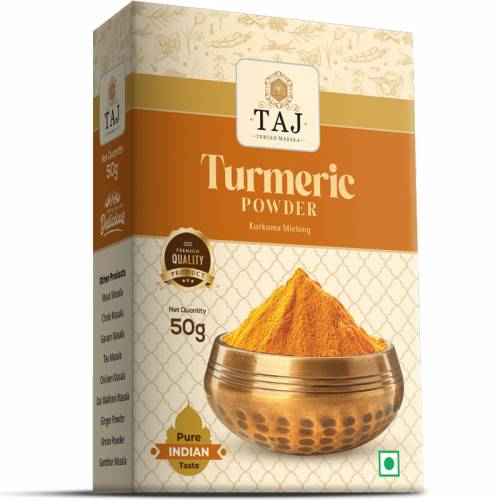 Indyjska przyprawa KURKUMA mielona 50g Taj Indian Masala