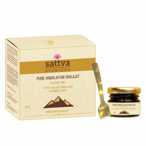 Czysty SHILAJIT Himalajski w formie żywicy MUMIO 15g sattva AYURVEDA